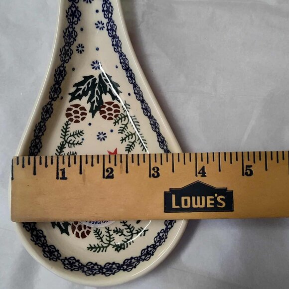 Polish Pottery, Boleslawiec spoon rest, Christmas pattern - new - Picture 16 of 16